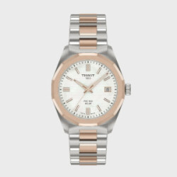 Reloj Tissot PRC 100 Solar Quartz 34mm bicolor para mujer con esfera madreperla