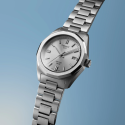 Reloj Tissot PRC 100 Solar Quartz 34mm para mujer con esfera gris plata