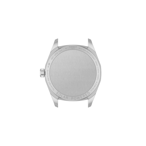 Reloj Tissot PRC 100 Solar Quartz 34mm para mujer con esfera gris plata