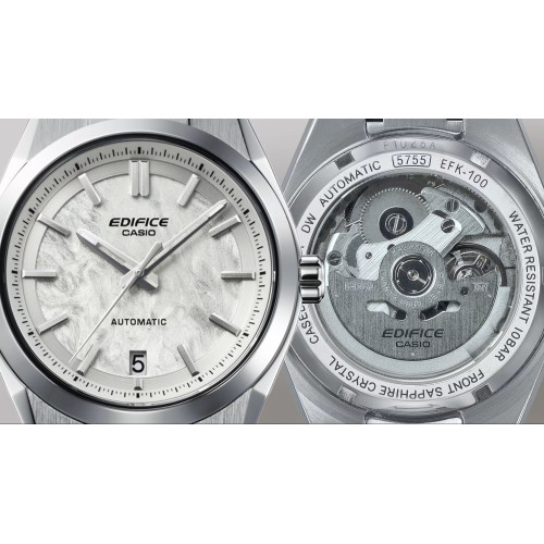 Reloj Casio Edifice Automático para hombre y mujer 39mm esfera gris