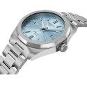 Reloj Tissot PRC 100 Solar Quartz 34mm para mujer con esfera azul clarito
