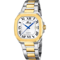 Reloj Lotus Square bicolor para hombre acero 40x40