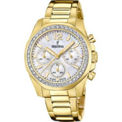 Reloj Festina Rainbow crono dorado para mujer 40mm