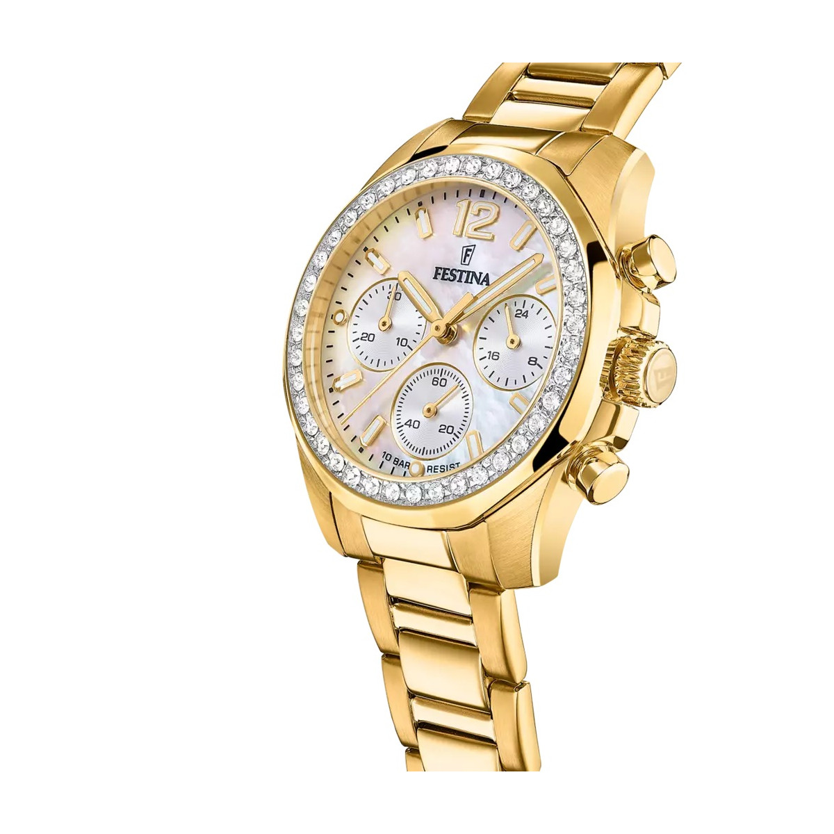 Reloj Festina Rainbow crono dorado para mujer 40mm