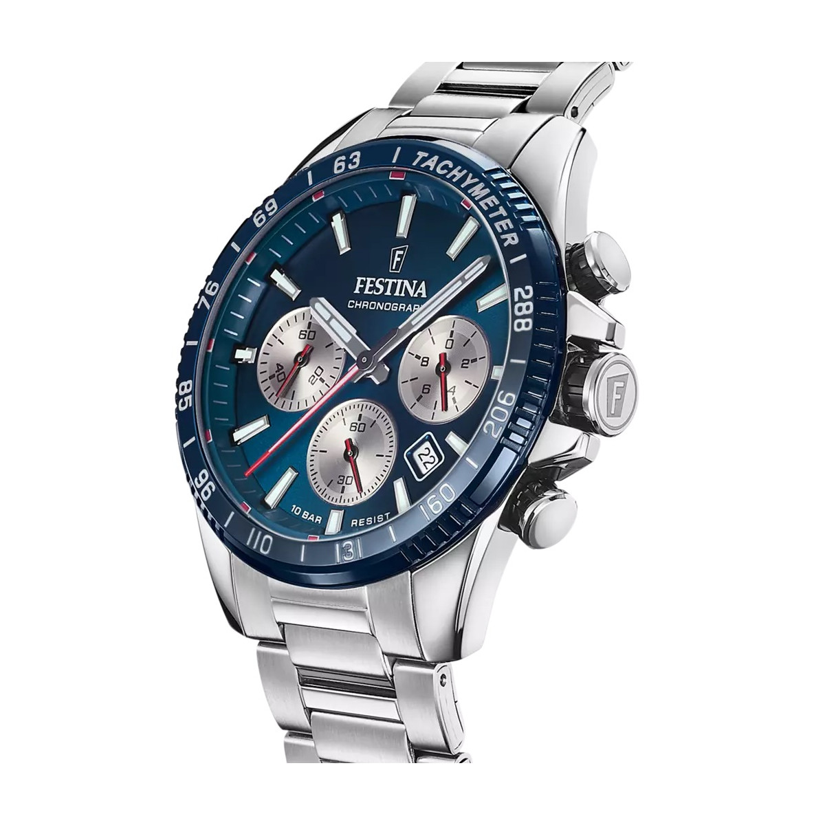 Reloj Festina Timeless Choronograph para hombre 44mm esfera azul oscuro