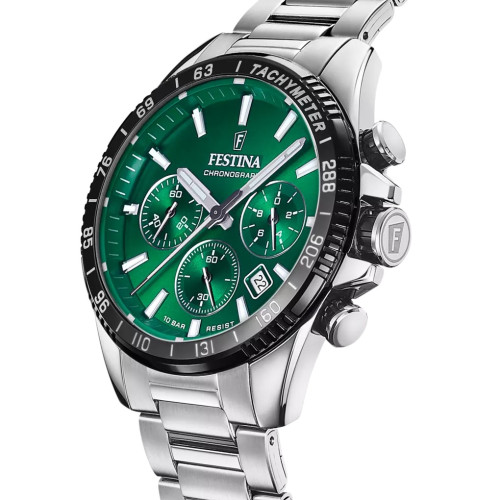 Reloj Festina Timeless Choronograph para hombre 44mm esfera verde