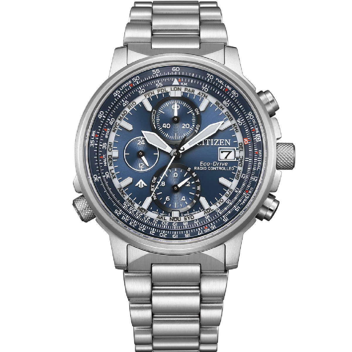 Reloj Citizen Pilot H800 crono Ecodrive Radiocontrolado 42mm