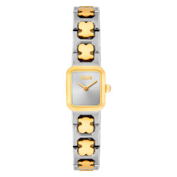 Reloj Tous Icon Time bicolor esfera gris plata