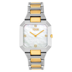 Reloj Tous Karat Square bicolor esfera nácar