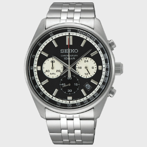 Reloj Seiko Neo Sports Crono 41.5mm esfera negra y gris