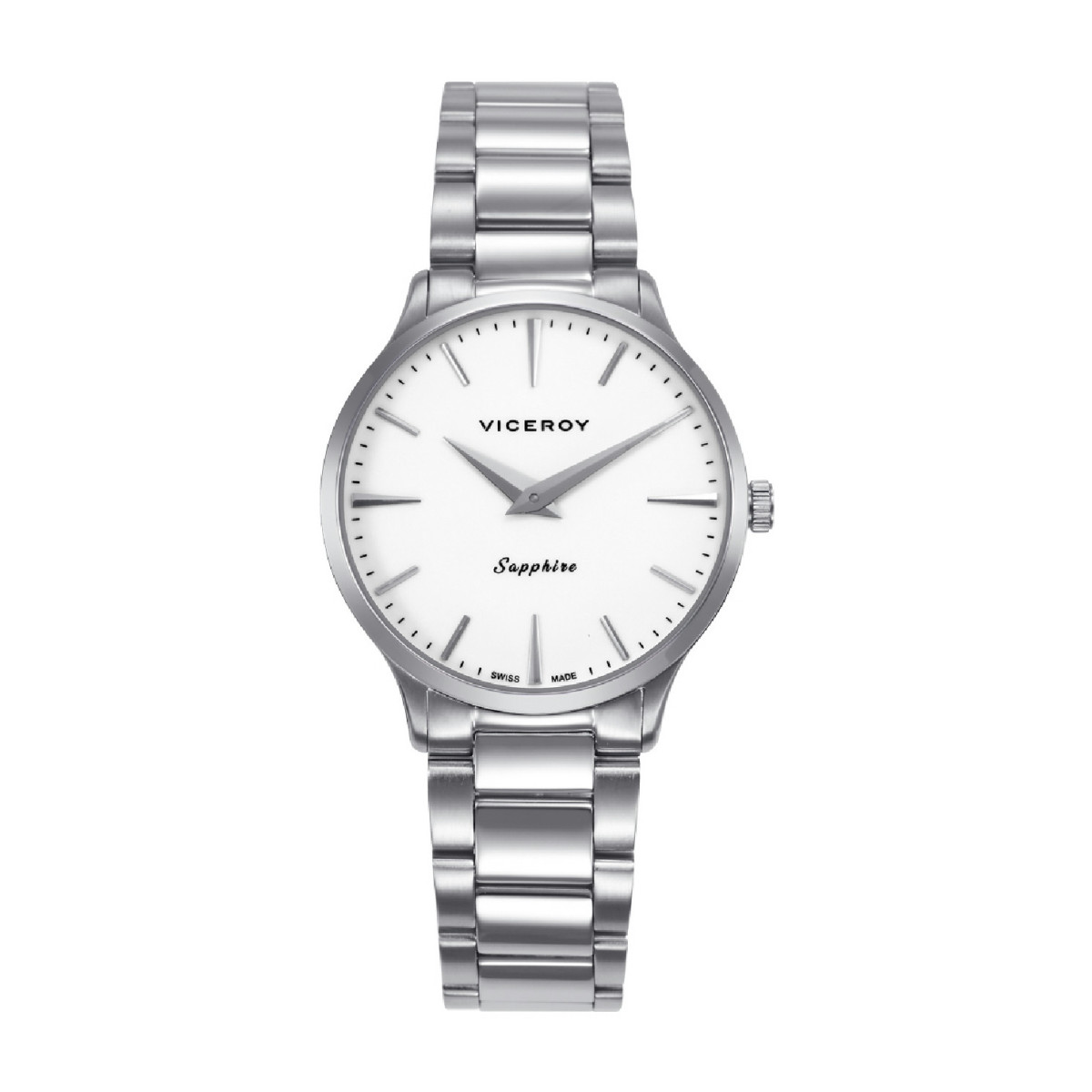 Reloj Viceroy Swiss Made acero esfera blanca 32mm
