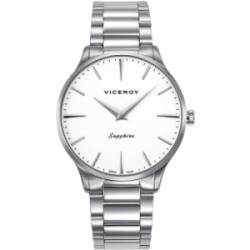 Reloj Viceroy Swiss Made acero esfera blanca 41mm