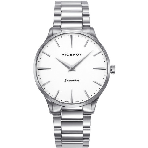 Reloj Viceroy Swiss Made acero esfera blanca 41mm