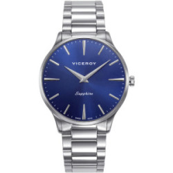 Reloj Viceroy Swiss Made acero esfera azul 41mm