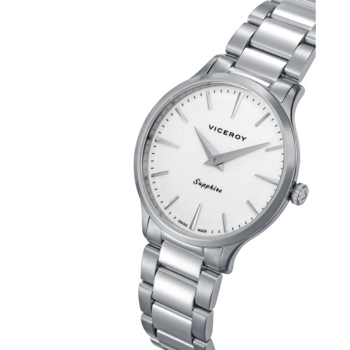 Reloj Viceroy Swiss Made acero esfera blanca 32mm