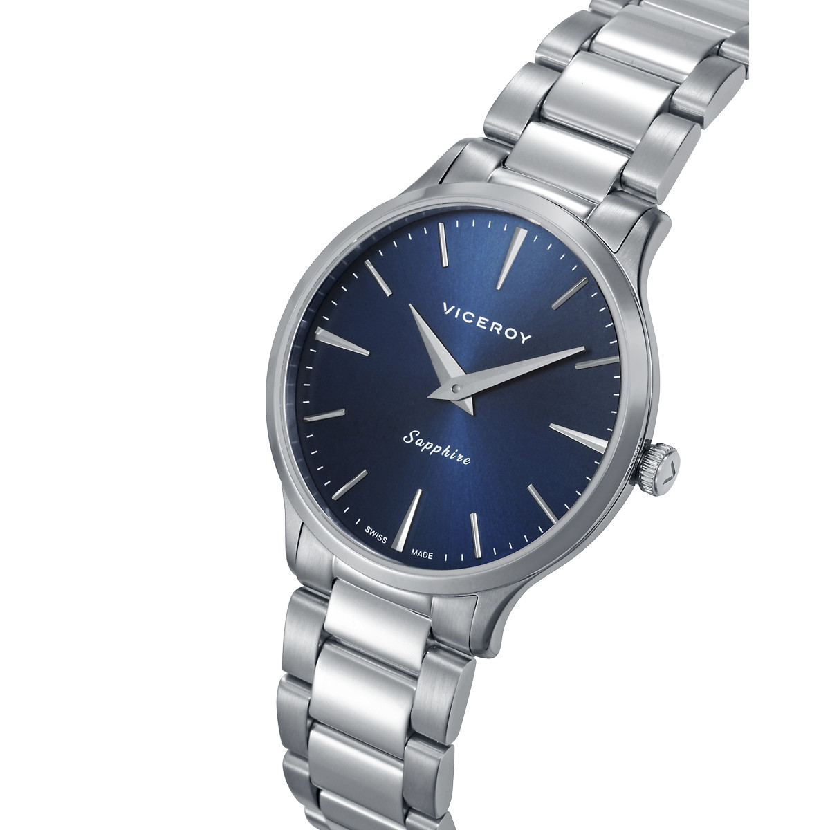 Reloj Viceroy Swiss Made acero esfera azul 32mm