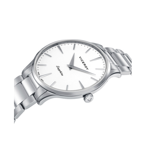Reloj Viceroy Swiss Made acero esfera blanca 41mm