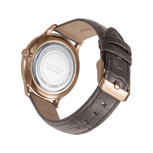 Reloj Viceroy Swiss Made acero IP rosa con correa 40mm