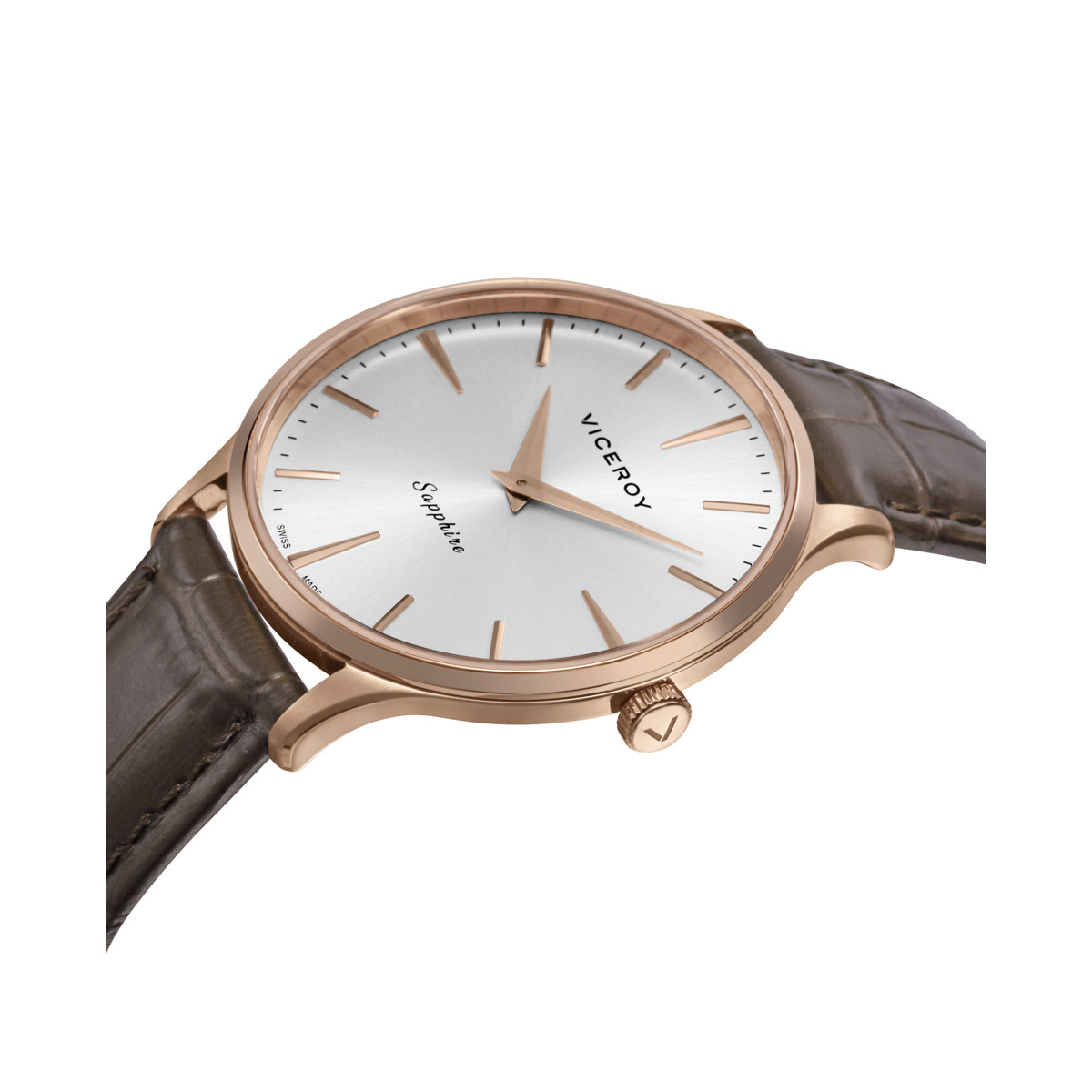 Reloj Viceroy Swiss Made acero IP rosa con correa 40mm
