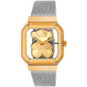 Reloj Tous D-Bear Party analógico con brazalete de acero y acero dorado