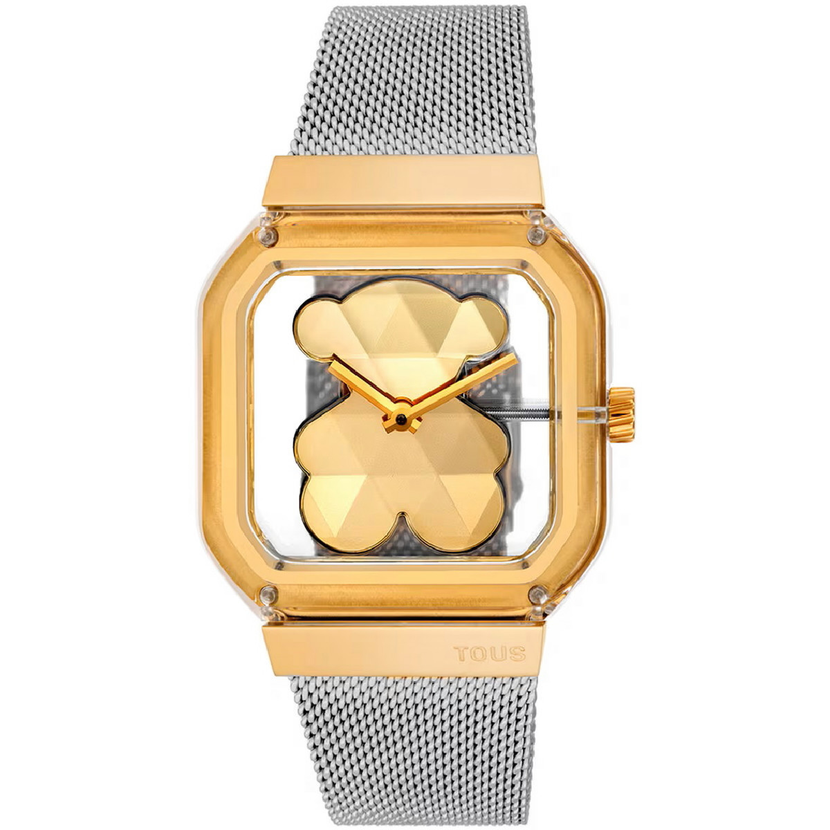 Reloj Tous D-Bear Party analógico con brazalete de acero y acero dorado