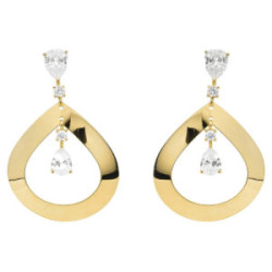 Pendientes Luxenter Faislah plata 925 bañada en oro amarillo
