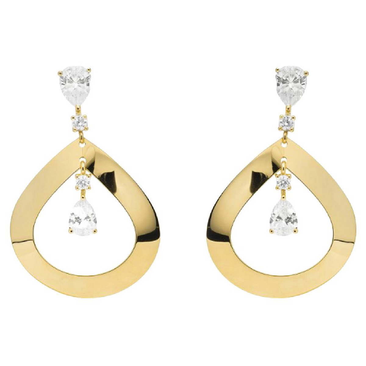 Pendientes Luxenter Faislah plata 925 bañada en oro amarillo Pendientes Luxenter Faislah plata 925 bañada en oro amarillo