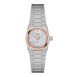 Reloj Tissot PRX Mini para mujer 25mm bicolor esfera de nácar