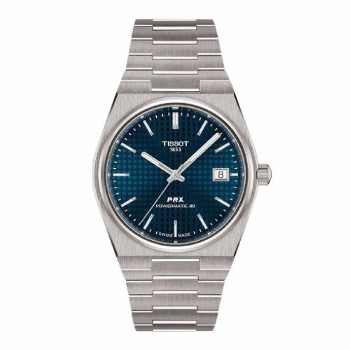 Reloj Tissot PRX Powermatic 80 Titanio para hombre y mujer esfera azul 38mm