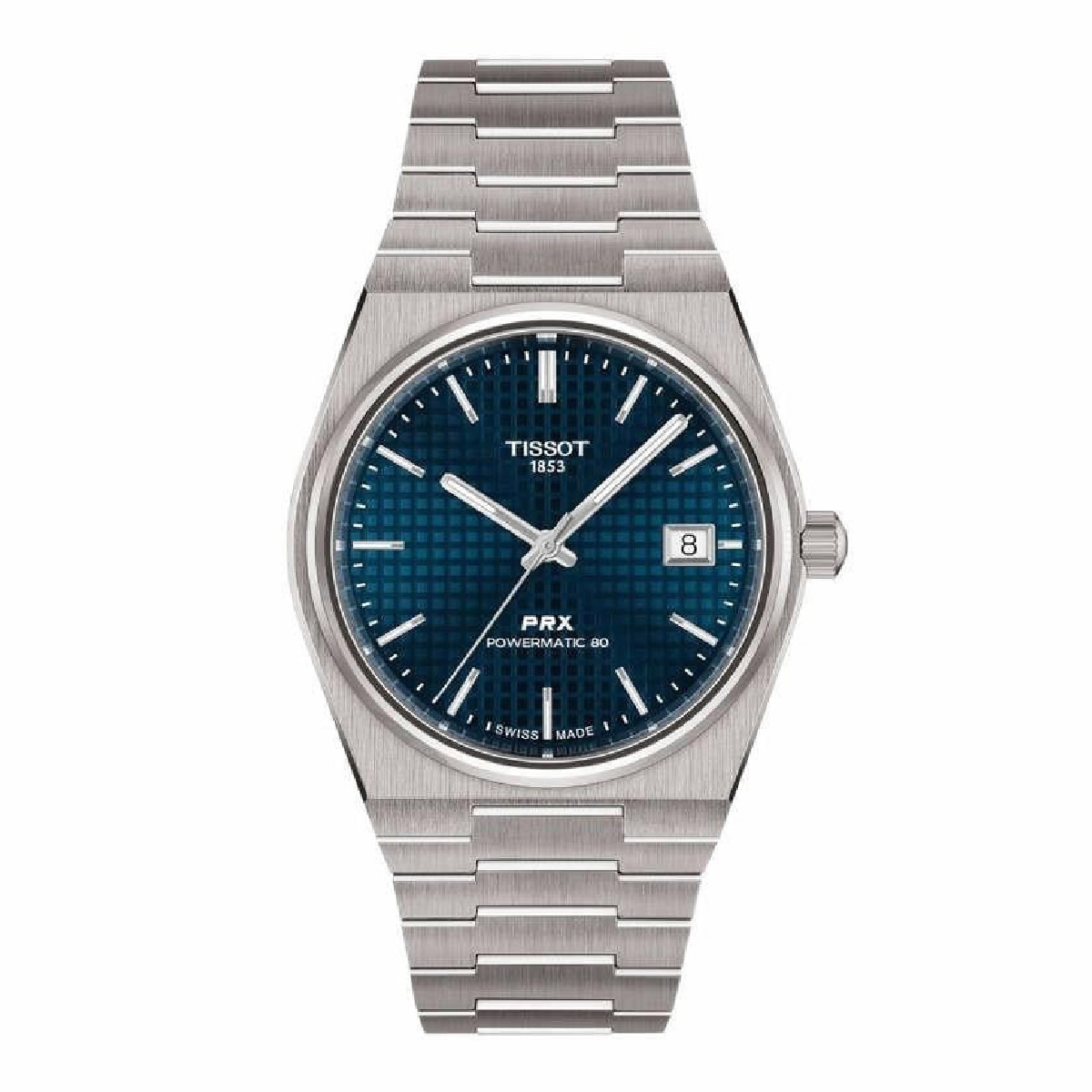 Reloj Tissot PRX Powermatic 80 Titanio para hombre y mujer esfera azul 38mm