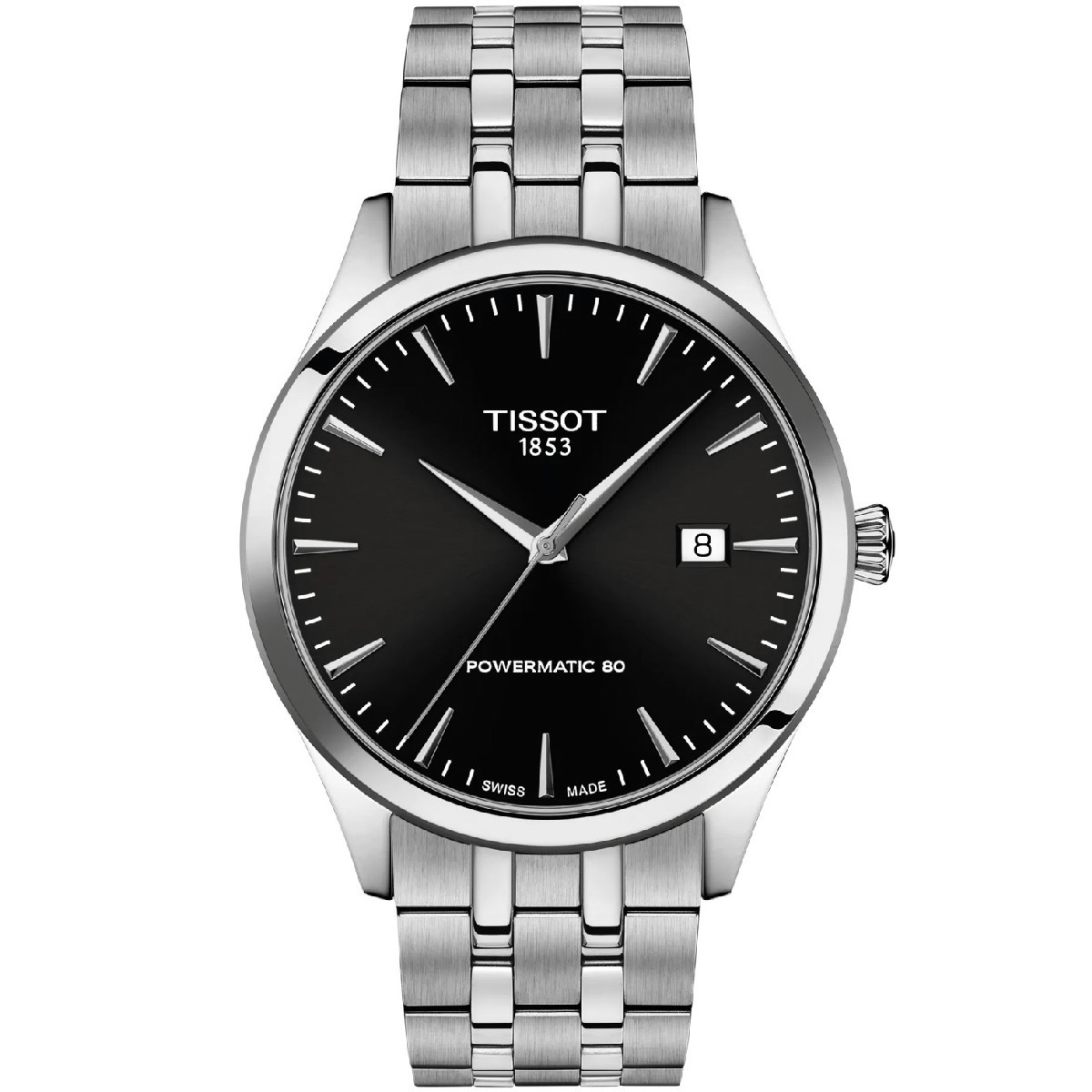 Reloj Tissot Classic Dreams Powermatic 80 40mm esfera negra