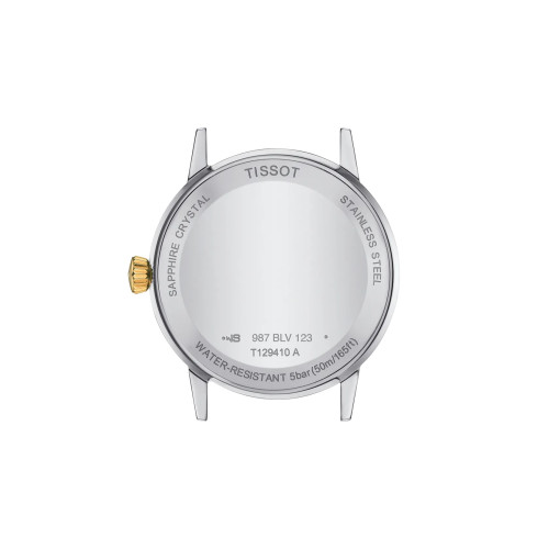 Reloj Tissot Classic Dreams Powermatic 80 40mm bicolor esfera gris plata