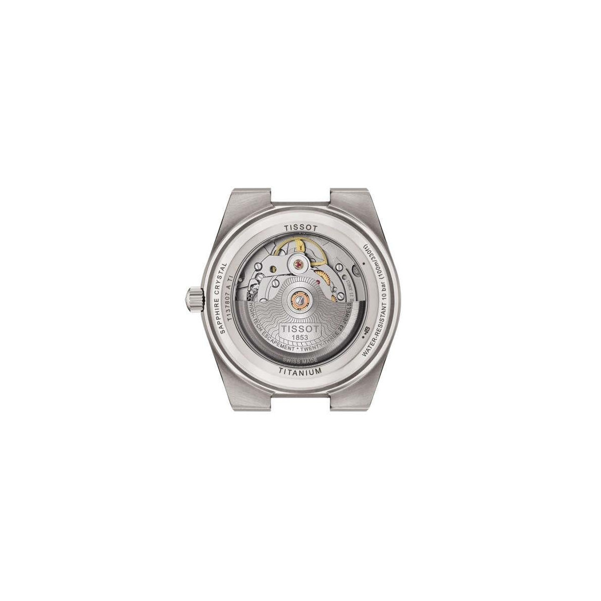 Reloj Tissot PRX Powermatic 80 Titanio para hombre y mujer esfera azul 38mm