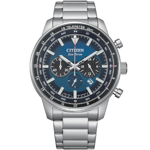 Reloj Citizen Chrono Aviation colección OF Collection esfera azul