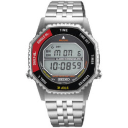 Reloj Seiko Rotocall Digital 37mm bisel negro y rojo para hombre y mujer