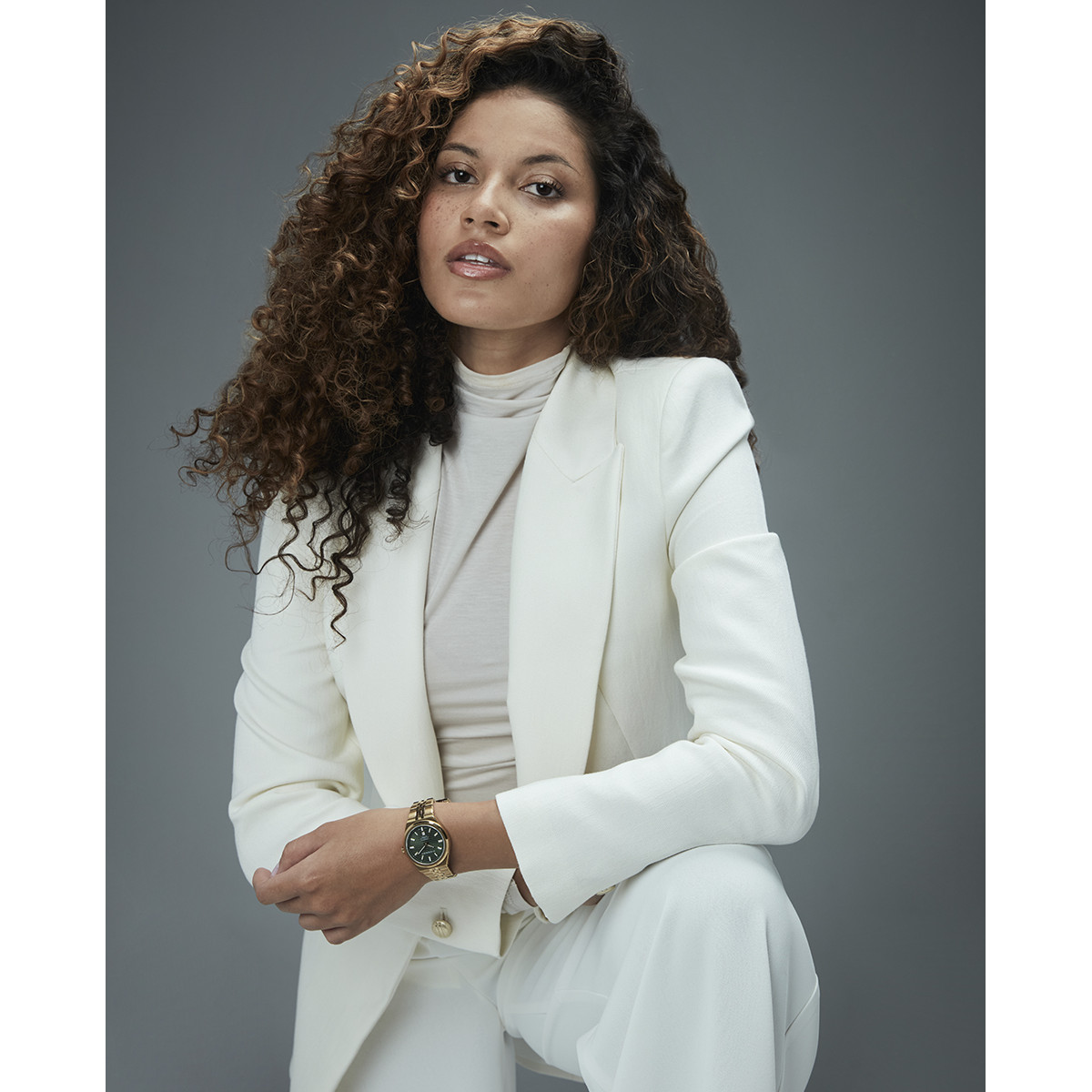 Reloj Viceroy Swiss Made IP dorado esfera verde 33mm