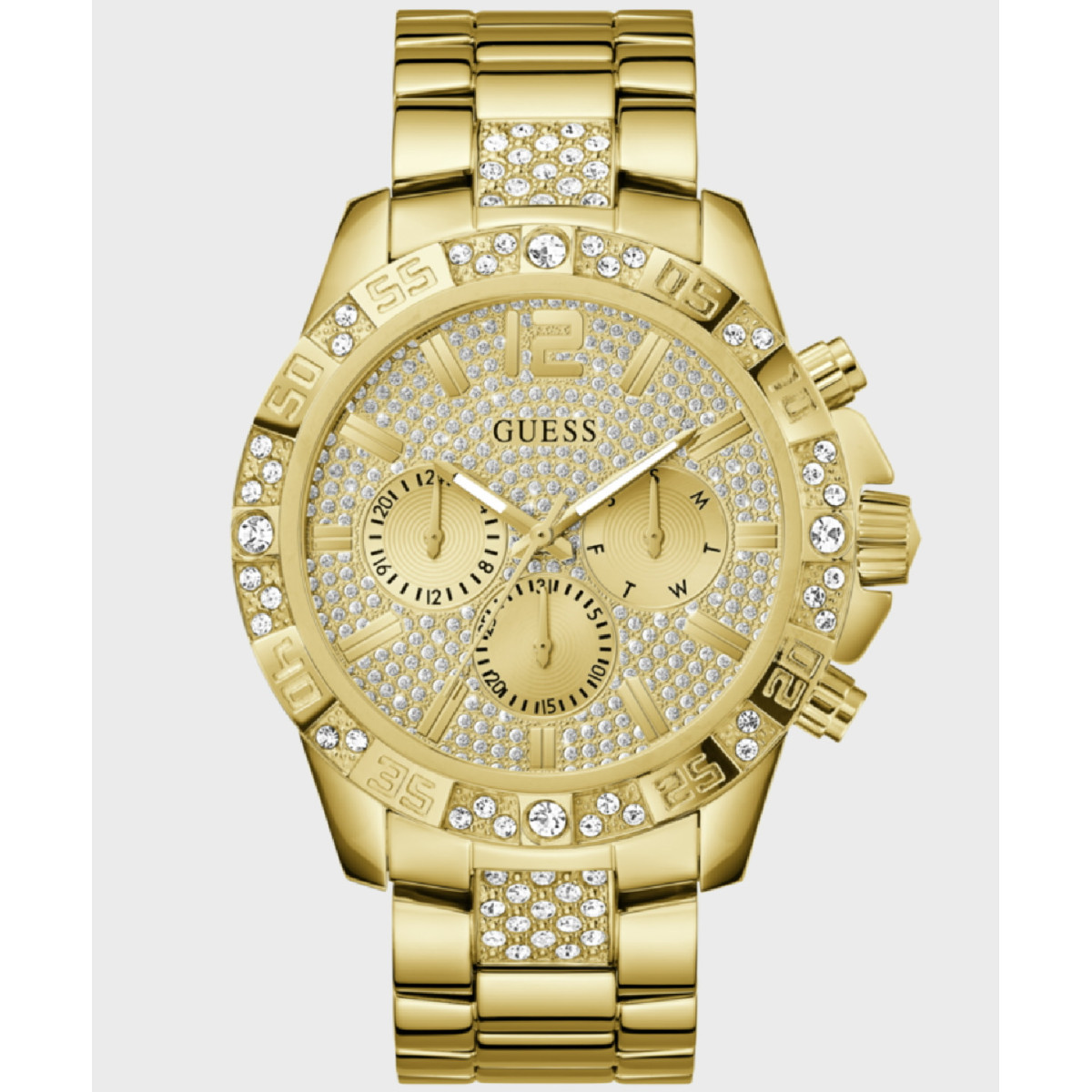 Reloj Guess Majestic 48mm para hombre dorado