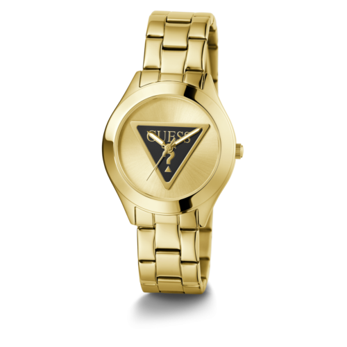 Reloj Guess Tri Plaque para mujer IP dorado