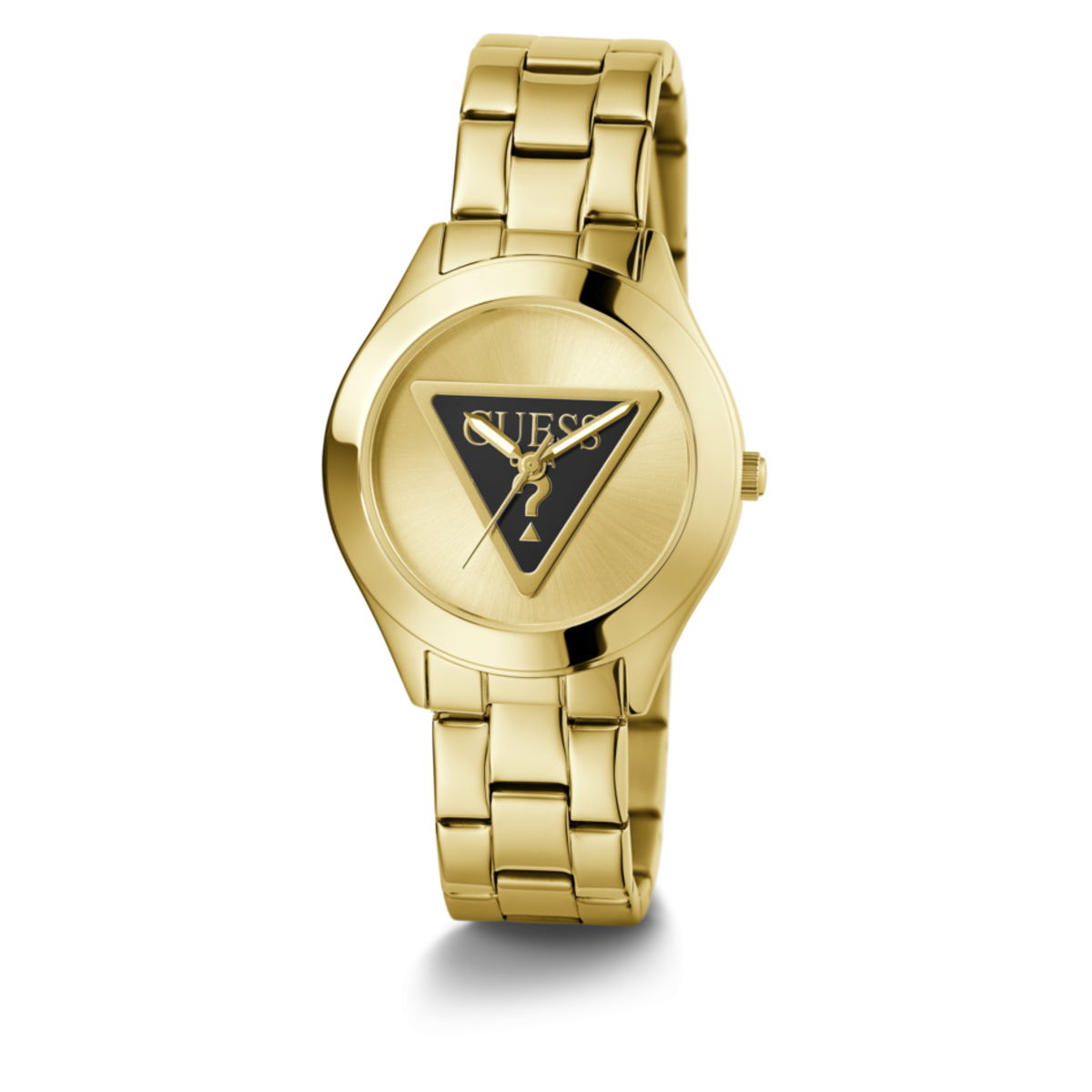 Reloj Guess Tri Plaque para mujer IP dorado