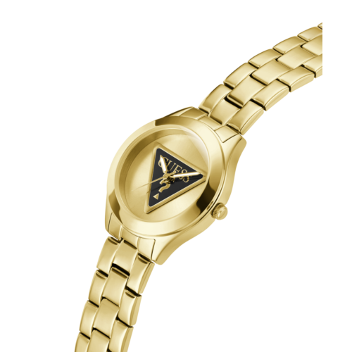 Reloj Guess Tri Plaque para mujer IP dorado