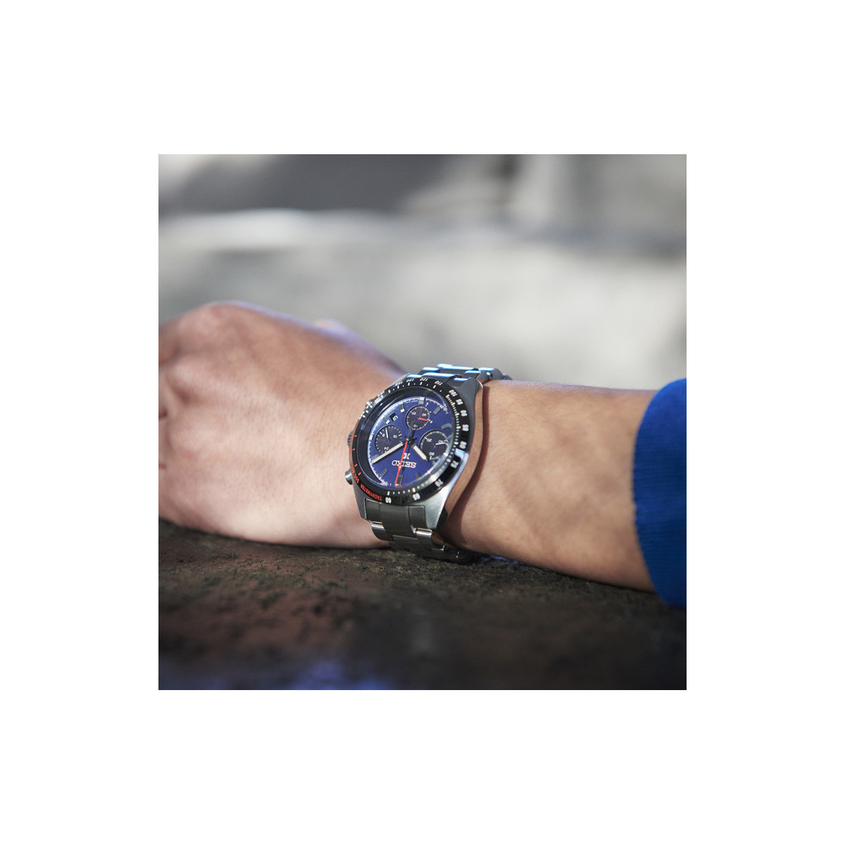 Reloj Seiko Prospex Speedtimer 39mm esfera azul