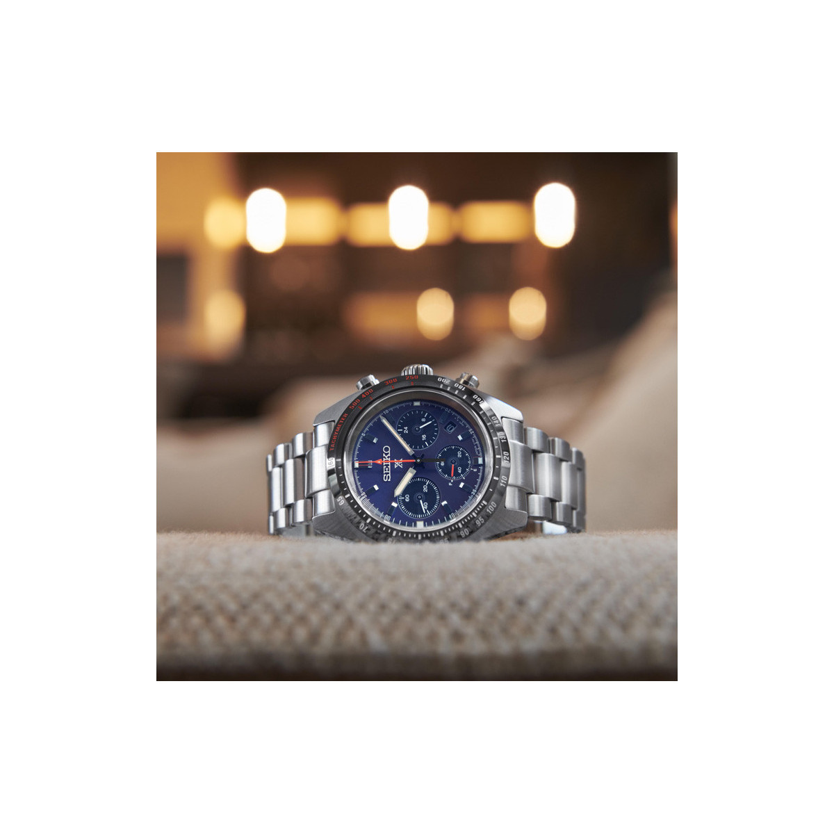 Reloj Seiko Prospex Speedtimer 39mm esfera azul