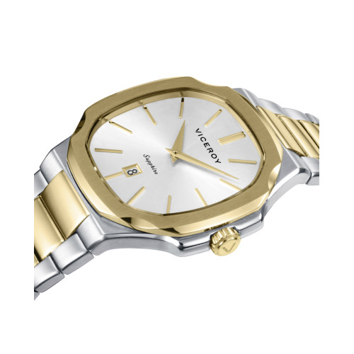 Reloj Viceroy colección Laura Escanes 42mm bicolor esfera gris para hombre.