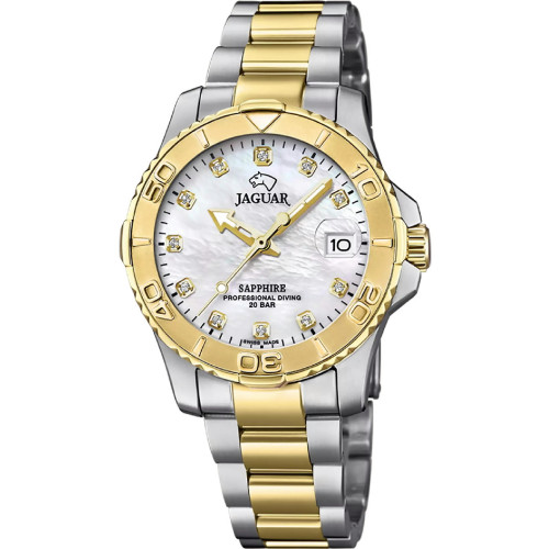 Reloj Jaguar Couple Diver bicolor para mujer 36mm