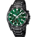 Reloj Festina crono para hombre IP negro esfera verde