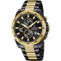 Reloj Festina Crono Bicolor IP negro y dorado 45mm