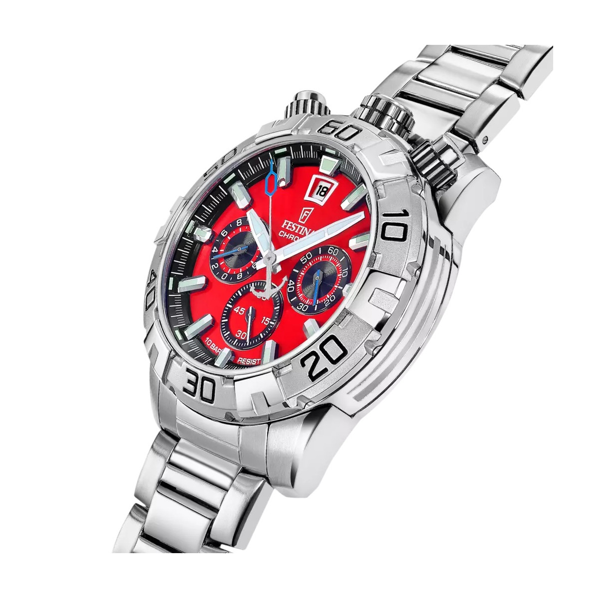 Reloj Festina Crono Bullhead esfera verde 45mm