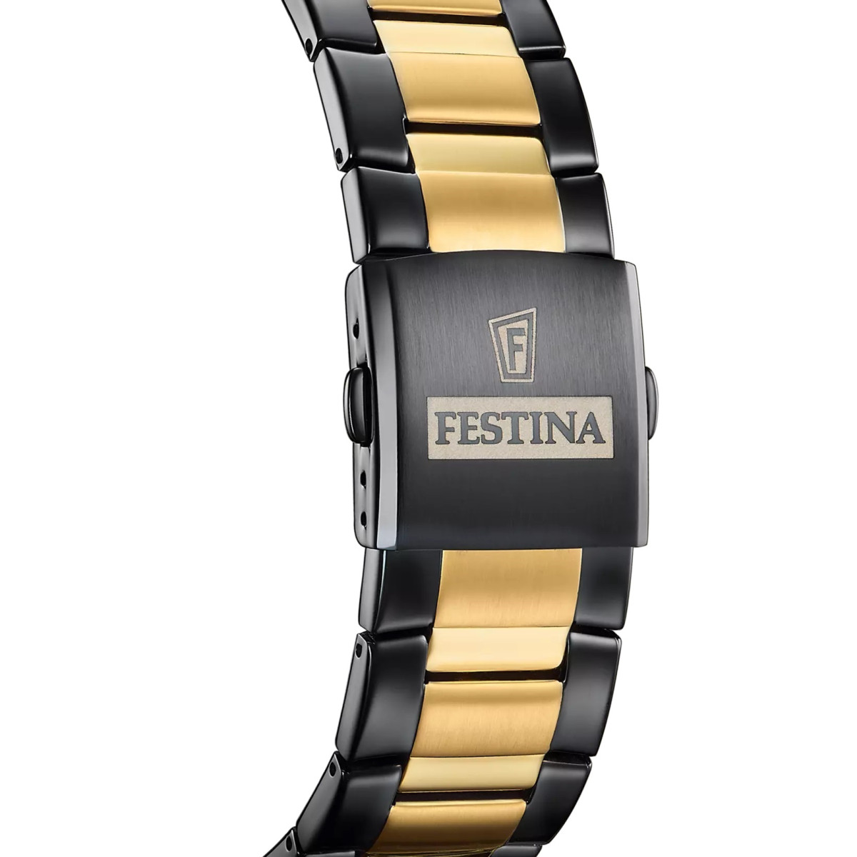 Reloj Festina Crono Bicolor IP negro y dorado 45mm