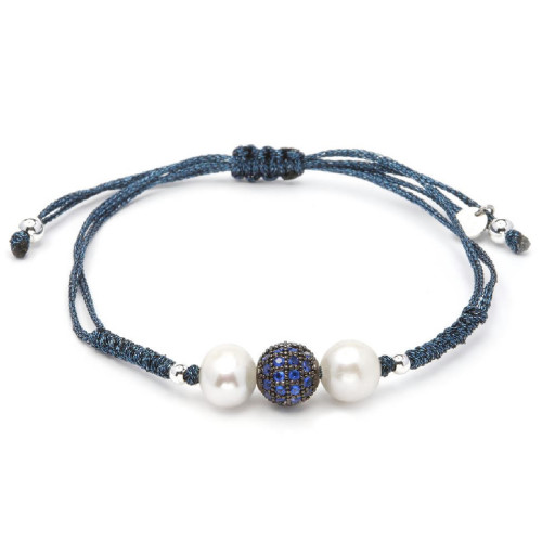 Pulsera Luxenter Sanek plata 925 y macramé