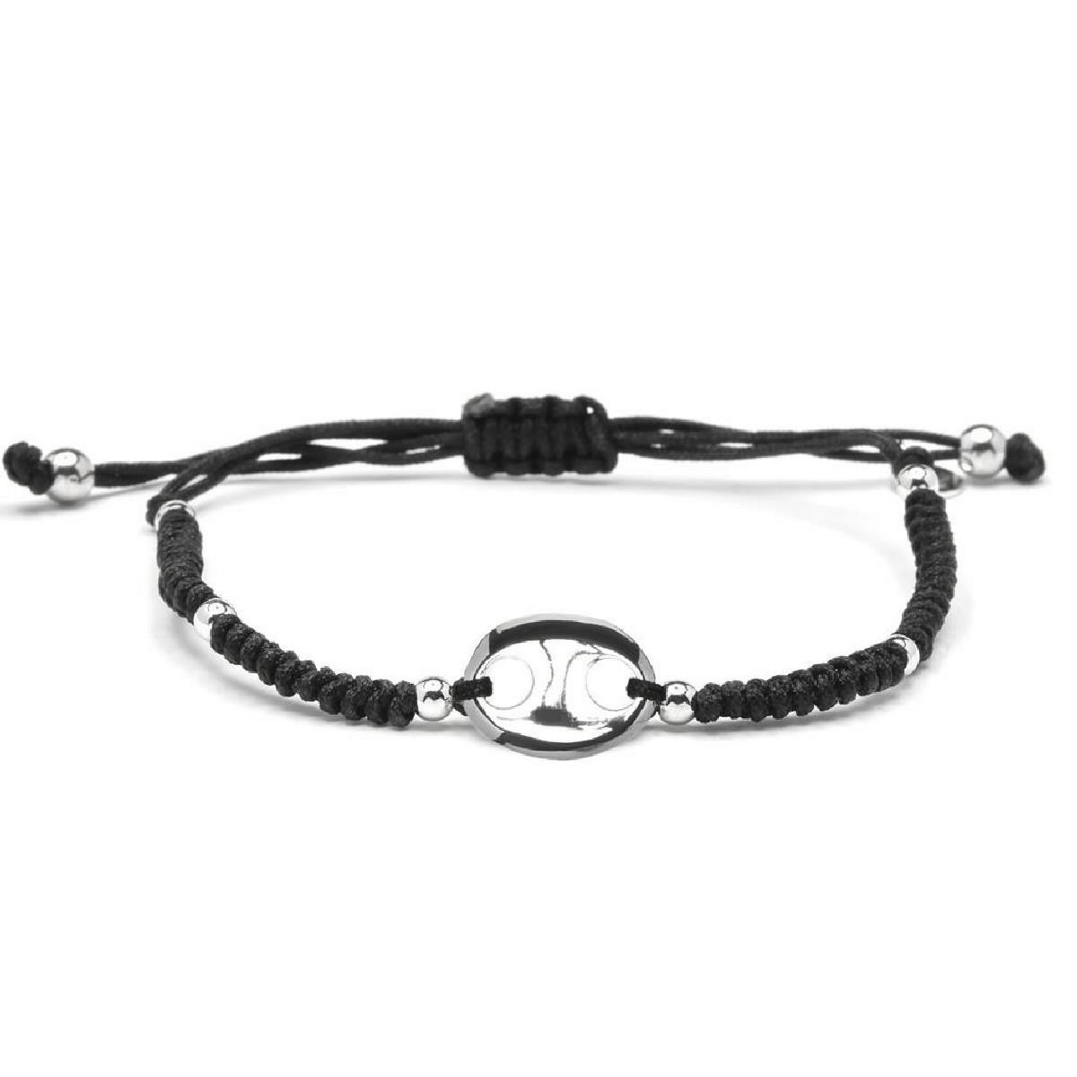 Pulsera Luxenter Hanyio plata 925 y macramé